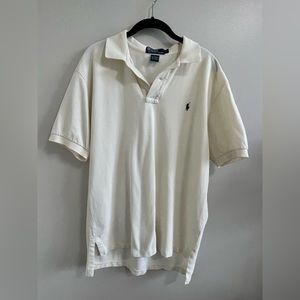 Men’s white collared Polo by Ralph Lauren
